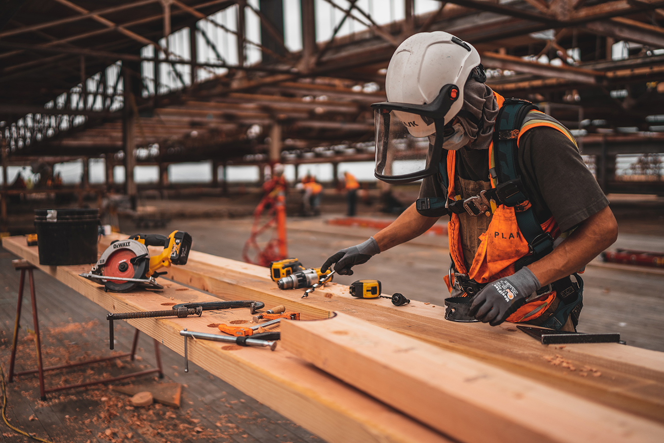 Man doing construction work